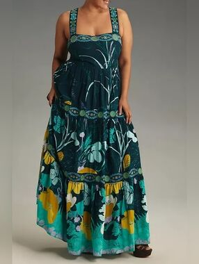 Anthropologie Embroidered Maxi Dress